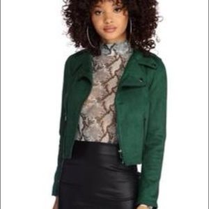 Windsor Faux Suede Moto Jacket Sz. L